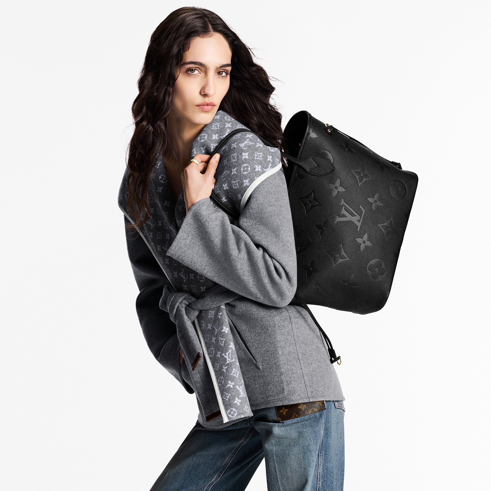 NEVERFULL 中号手袋- LVMonogram Empreinte | 路易威登LOUIS VUITTON